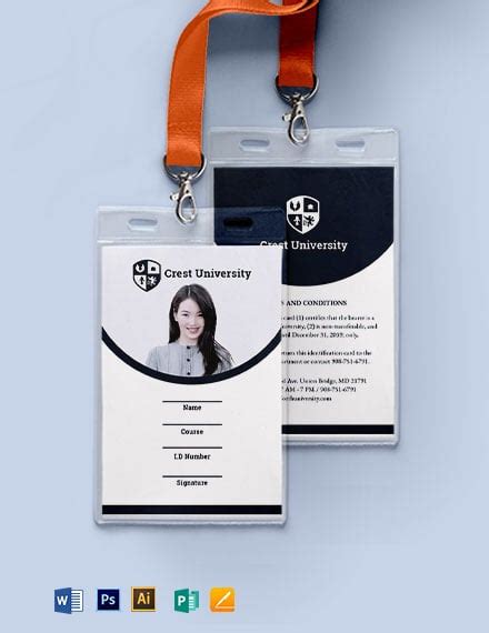 FREE Company Blank ID Card Template - Word (DOC) | Apple (MAC) Pages ...