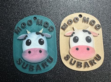 Moo Moo Subaru Keychain - Etsy