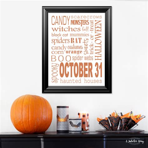 Halloween Word Art - A Jubilee Day