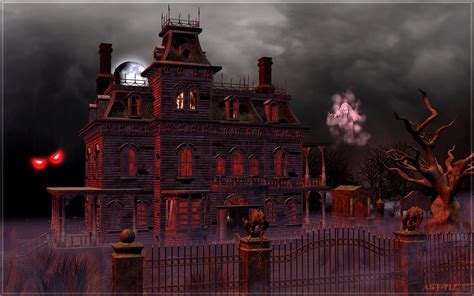 🔥 Download Wallpaper By Art Tlc Haunted House Wide by @amandat3 | Haunted House Wallpapers ...