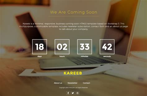 30+ Best Coming Soon Page Templates For Inspiration (Updated For 2018) - 365 Web Resources