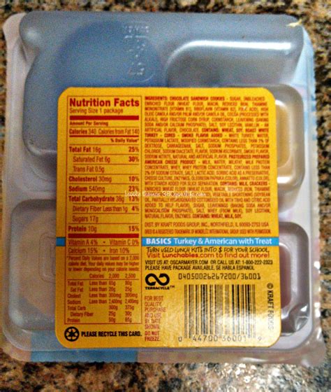 Lunchables Nutrition Label - Nutrition Ftempo