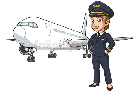 Female Airline Pilot Passenger Plane Cartoon Clipart Vector Friendlystock | The Best Porn Website