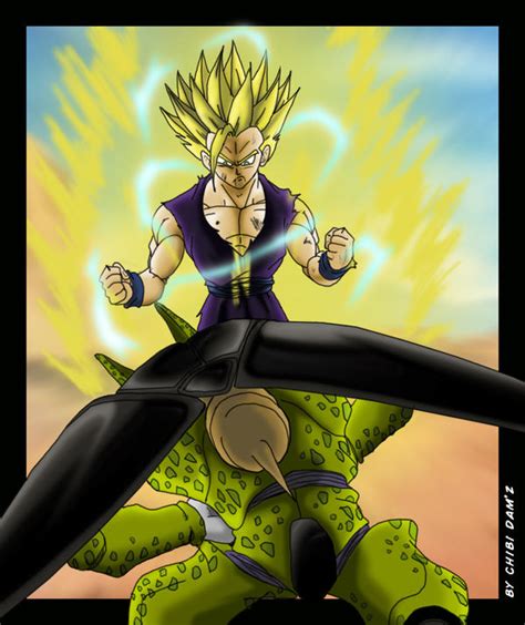 Cell vs gohan ssJ2 by ChibiDamZ on DeviantArt