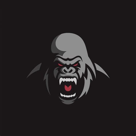 Premium Vector | Angry gorilla logo design