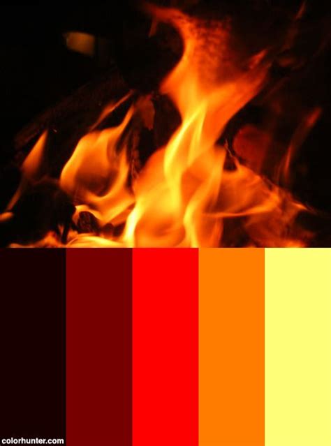 Fire Flame Color Scheme from colorhunter.com Orange Color Schemes, Red Colour Palette, Palette ...