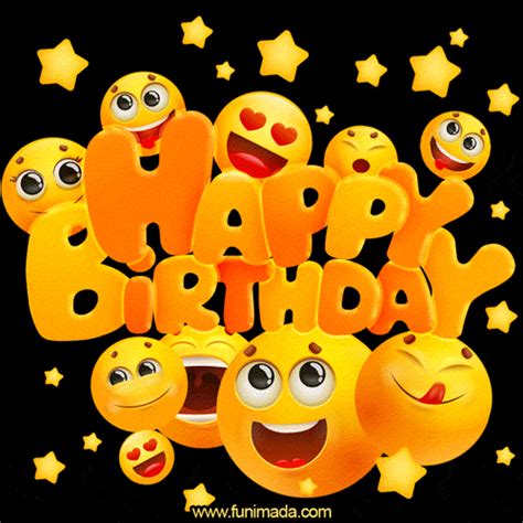 Emoji and Smiley Birthday GIFs - Download on Funimada.com