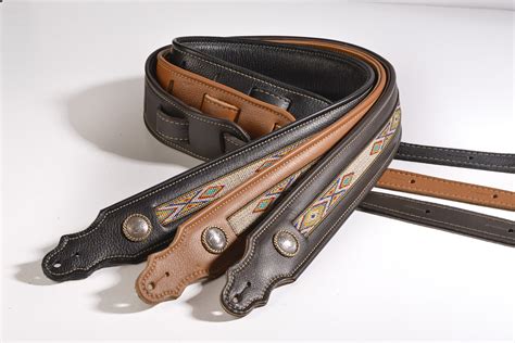 Southwest Padded Leather Guitar Strap – Franklin Strap