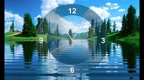 Free Clock Screensaver for Windows 10 - Lake Clock Screensaver - Windows10Screensavers.net