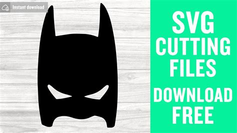 Batman Mask Svg Free Cut File for Cricut - YouTube