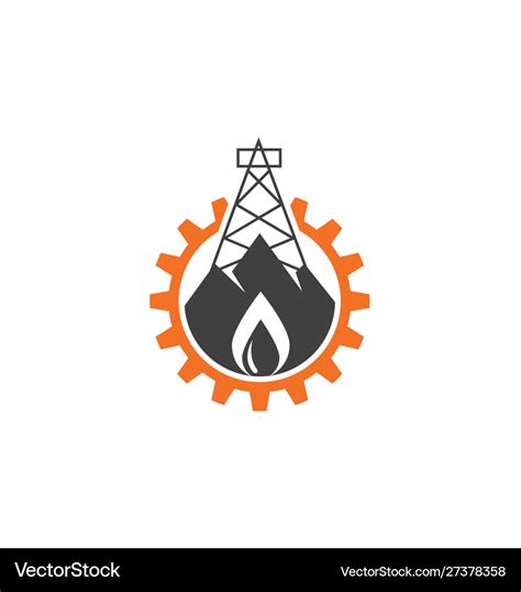 Oil and gas industry logo design Royalty Free Vector Image