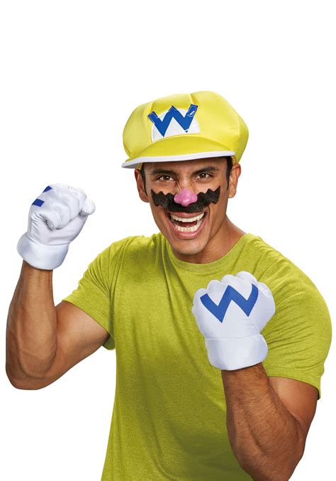 Adult Super Mario Bros. Wario Costume Kit | Nintendo Accessories