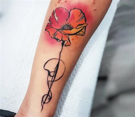 Wild poppy tattoo by Ilaria Tattoo Art | Photo 29304