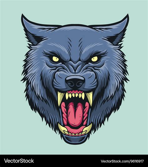 Wolf head Royalty Free Vector Image - VectorStock