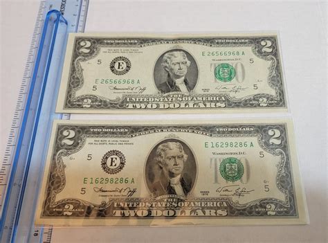 Very Rare 1976 Two Dollar Bill with Printing | Etsy