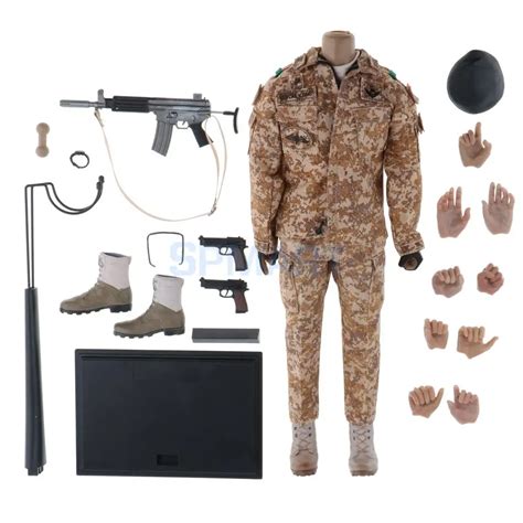 1/6 Scale Collectible Soldier Action Figure Body Clothes and Accessories Set for Hot Toys ...