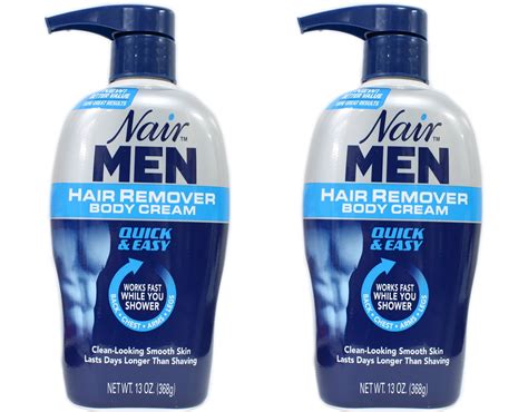 2 Pack - Nair Men Hair Removal Body Cream 13 oz (368 g) Each - Walmart ...