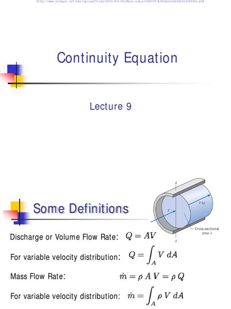 Continuity Equation | Fluid Dynamics | Divergence