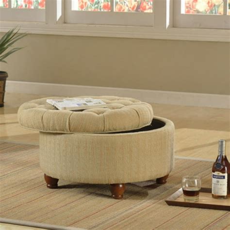 HomePop Large Tufted Round Storage Ottoman, Multiple Colors - Walmart.com - Walmart.com