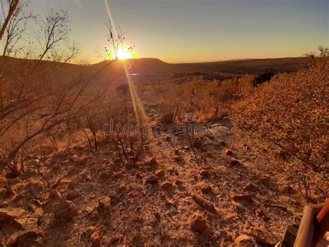 African Sunset in Rocky Plains Stock Photo - Image of nature, soil: 206997700