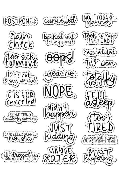 Cancelled Stickers – Free Cancelled Planner Stickers | Printable stickers, Planner stickers ...