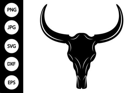 Silhouette Cow Skull SVG Graphic by MYDIGITALART13 · Creative Fabrica