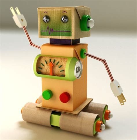 Tang robô de papel no Behance | Robot craft, Paper robot, Recycled robot