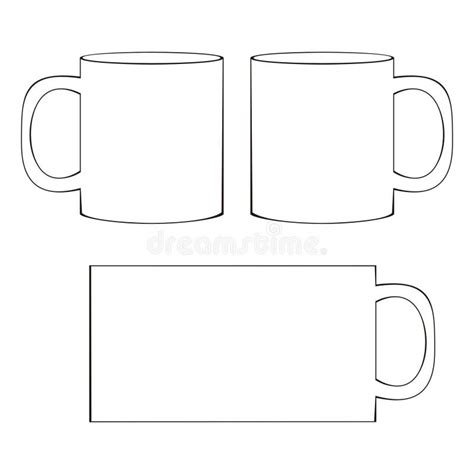 Coffee Mug Template Blank Cup Stock Vector - Image: 41067041