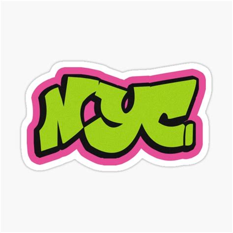 "~ nyc y2k graffiti ~ " Sticker by grapehateswine | Redbubble