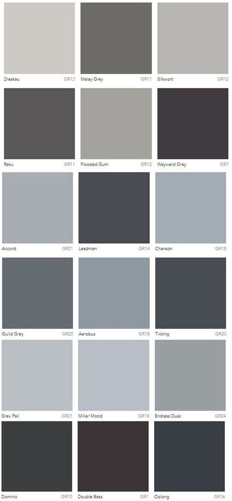 Grey Colour Charts Dulux Australia | House paint exterior, Exterior paint colors for house ...