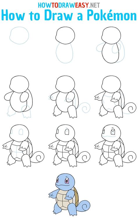 How to Draw a Pokemon Step by Step | Easy doodles drawings, Pokemon ...