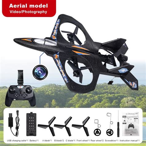 RC Plane With HD Camera 2.4G Radio Remote Control Aircraft Wide Angle Camera 360° Tumbling RC ...