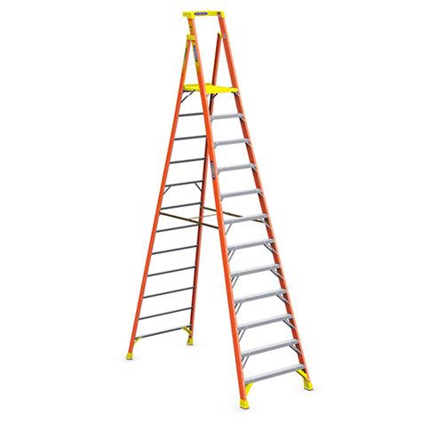 Werner PD6212 | 12 Ft Fiberglass Podium Ladder / Type IA 300 lb Rating - Industrial Ladder ...