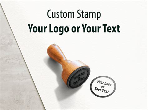 Buy Custom Wood Handle Rubber Stamps, Logo Stamp, Custom Artwork Stamp, Stamp Logo, Company ...