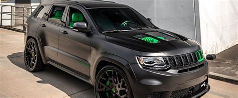 1,150-HP Jeep Trackhawk Is Satin Black but Let’s See-Through, It's RS Hulk Green - autoevolution