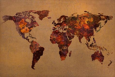 "Rust World Map" by map-lover | Redbubble