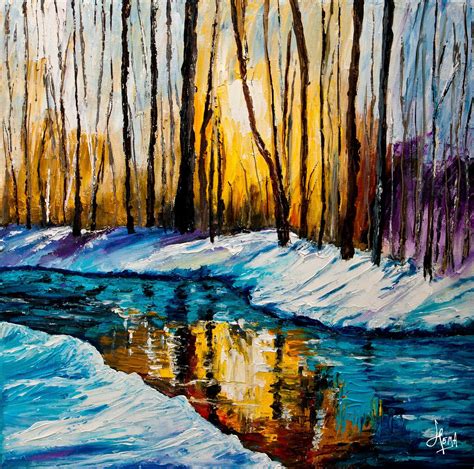 From My Canvas: Winter Light - Acrylic Painting