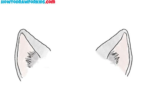 How to Draw Cat Ears - Easy Drawing Tutorial For Kids