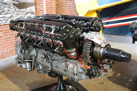 Rolls-Royce Merlin engine cutaway on display (as fitted to the iconic ...