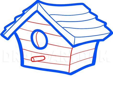 How To Draw A Birdhouse, Step by Step, Drawing Guide, by Dawn | dragoart.com | Guided drawing ...