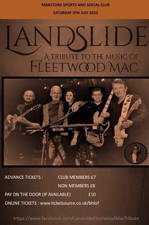 Landslide - A Tribute to Fleetwood Mac at Marstons Sports & Social Club, Burton-on-Trent