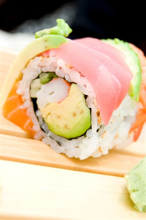 Rainbow Roll Sushi