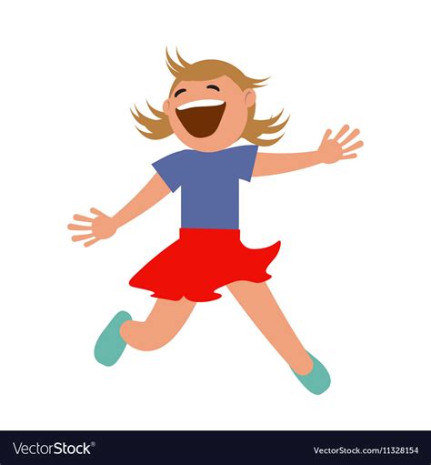 Set of kids jumping with joy Royalty Free Vector Image