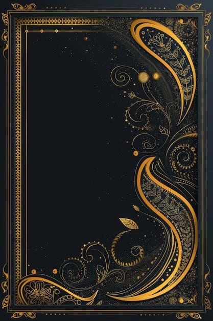 Premium Photo | Black and Gold Swirls Background