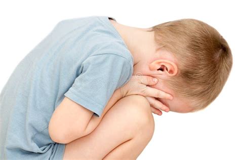 Hurt a Small Child is Crying Isolated on White Background Stock Photo - Image of background ...