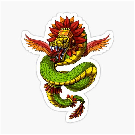 "Quetzalcoatl Aztec Snake God" Sticker for Sale by underheaven | Redbubble