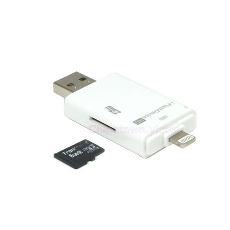 USB i-Flash Drive Micro SD/TF Memory Card Reader For iPad Air 4 Mini 2 ...