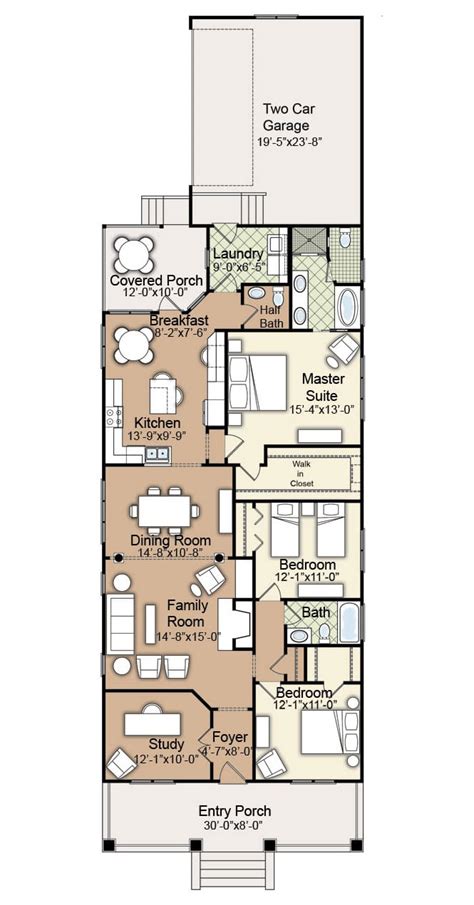 Cantrell Street - Coastal House Plans from Coastal Home Plans