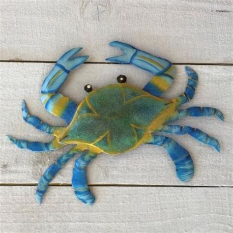 Metal Maryland Blue Crab Wall Decor, Crab Metal Art, Outdoor Wall Art ...