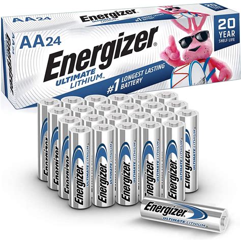 Energizer AA Lithium Batteries, Worlds Longest Lasting Double A Battery, Ultimate Lithium (24 ...